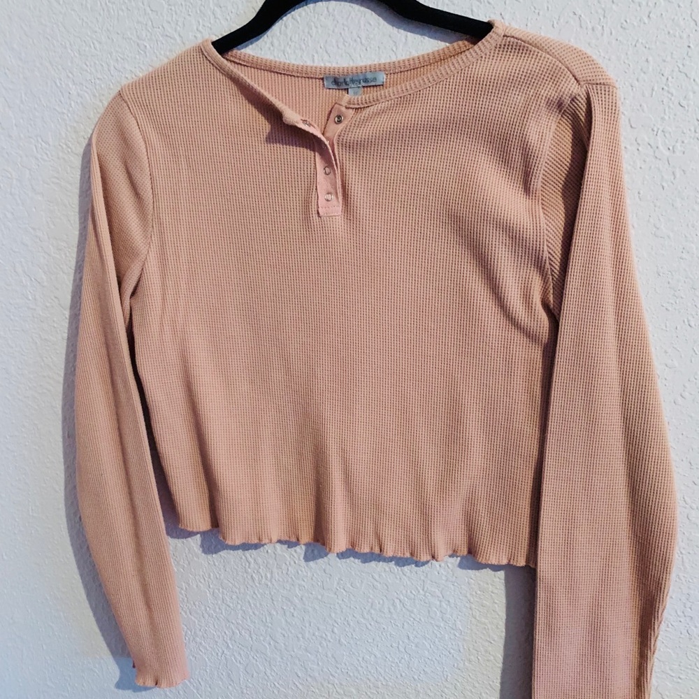 Henley Crop Top - Charlotte Russe